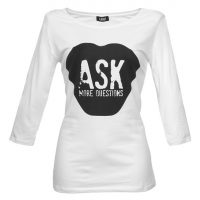 Lena Schokolade ASK MORE QUESTIONS – Sleeve Shirt weiß