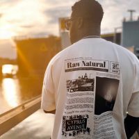 Hityl Oversize Shirt „Rain has been falling“ – Natural Raw