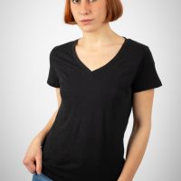 TORLAND Damen T-Shirt mit V- Ausschnitt aus 100% Biobaumwolle GOTS
