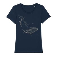 roots of compassion Wal T-Shirt bio & fair & vegan – taillierter Schnitt – Tiere, Natur, Meer, Ocean, Beach