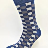 BLS Organic 2er Set GOTS zertifiziert 98 % Bio-Baumwolle Check Pattern Socken