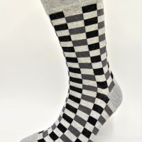 BLS Organic 2er Set GOTS zertifiziert 98 % Bio-Baumwolle Check Pattern Socken