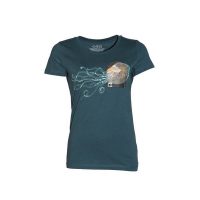 Damen T-Shirt Rundhals aus Bio-Baumwolle „Nautilust BT“ Blau von Fädd