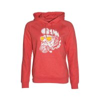 FÄDD Damen Hoodie Sweatshirt aus Bio-Baumwolle „Sommä Hipster Hans“ Rot