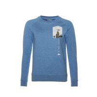 FÄDD Damen Sweatshirt Pullover aus Bio-Baumwolle „Glücksschiss BT“ Blau