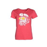 FÄDD Damen T-Shirt Rundhals aus Bio-Baumwolle „Sommä Hipster Hans“ Rot