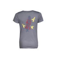 FÄDD Damen T-Shirt Rundhals aus Bio-Baumwolle „Flatter Dreier“ Grau