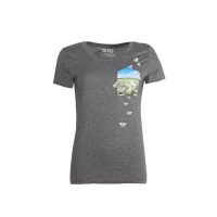 Damen T-Shirt Rundhals aus Bio-Baumwolle „Hause BT“ Grau von Fädd
