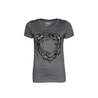 Damen T-Shirt Rundhals aus Bio-Baumwolle „Koinardo“ Grau von Fädd