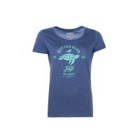 FÄDD Damen T-Shirt Rundhals aus Bio-Baumwolle „Kutter Klub (-Schildi)“ Blau