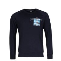 FÄDD Herren Sweatshirt Pullover aus Bio-Baumwolle „Teuchtlurm BT“ Navy Blau