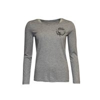 FÄDD Damen Longsleeve Langarm T-Shirt aus Bio-Baumwolle „Koinardo“ Grau