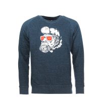 FÄDD Herren Sweatshirt Pullover aus Bio-Baumwolle „Hipster Hans“ Blau