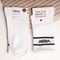 Vresh Clothing Savari – Socken aus Biobaumwoll-Mix, Schwarz/Weiß
