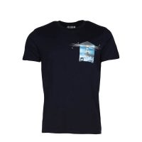 FÄDD Herren T-Shirt Rundhals aus Bio-Baumwolle „Teuchtlurm BT“ Navy Blau