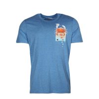 FÄDD Herren T-Shirt Rundhals aus Bio-Baumwolle „Crepes BT“ Blau