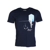 FÄDD Herren T-Shirt Rundhals aus Bio-Baumwolle „1,5 Grad BT“ Blau