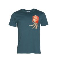 FÄDD Herren T-Shirt Rundhals aus Bio-Baumwolle „Mietnomade BT“ Blau