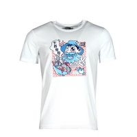 FÄDD Herren T-Shirt Rundhals aus Bio-Baumwolle „Nudelparadies“ Weiß