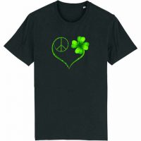 DüsselGreen „Heart of Peace“ Print T-Shirt aus Bio Baumwolle