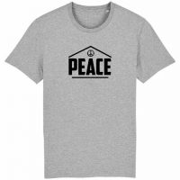 DüsselGreen „House of Peace“ Print T-Shirt aus Bio Baumwolle