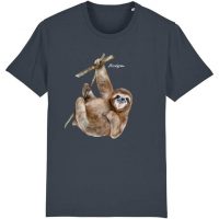 DüsselGreen Faultier, Sloth, Cute, Knuddelig Tshirt aus Bio Baumwolle