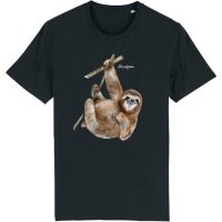 DüsselGreen Faultier, Sloth, Cute, Knuddelig Tshirt aus Bio Baumwolle