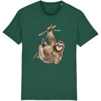 DüsselGreen Faultier, Sloth, Cute, Knuddelig Tshirt aus Bio Baumwolle