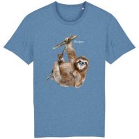 DüsselGreen Faultier, Sloth, Cute, Knuddelig Tshirt aus Bio Baumwolle