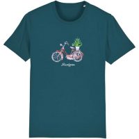 DüsselGreen Fahrrad, Vintage, Ölfarbe, Öko Tshirt aus Bio Baumwolle