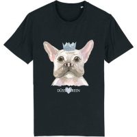 DüsselGreen Frenchie, Hunde, Prinzessin, Krone Tshirt aus Bio Baumwolle