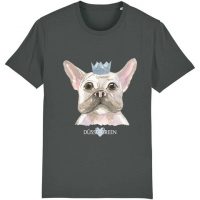 DüsselGreen Frenchie, Hunde, Prinzessin, Krone Tshirt aus Bio Baumwolle