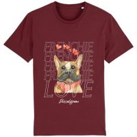 DüsselGreen Frenchie, Bulldogge, Herz, Love Tshirt aus Bio Baumwolle