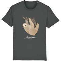 DüsselGreen Faultier, Happy, Sloth Tshirt aus Bio Baumwolle