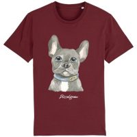 DüsselGreen Bulldogge, Grauer Hund, Frenchie Tshirt aus Bio Baumwolle