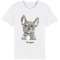 DüsselGreen Bulldogge, Grauer Hund, Frenchie Tshirt aus Bio Baumwolle