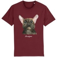 DüsselGreen Bulldogge, Dunkler Hund, Frenchie Tshirt aus Bio Baumwolle