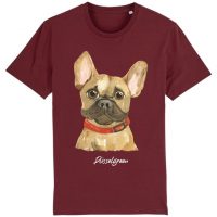 DüsselGreen Bulldogge, Hellbraun Hund, Frenchie Tshirt aus Bio Baumwolle