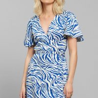 Kleid Kungshamn Zebra Blau