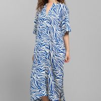 Kleid Skillinge Zebra Blau