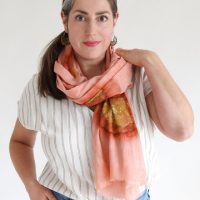 Djian Collection Schal aus Bio-Baumwolle – Batik Aquarell