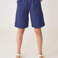 Lana natural wear Weit geschnittene Shorts aus nachhaltigem Baumwoll-Hanf Gewebe für Damen – Azita
