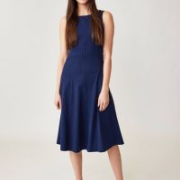 Lana natural wear Wadenlanges Trägerkleid für Damen – Ihra