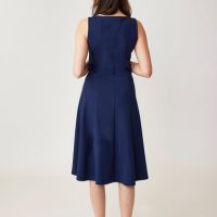 Lana natural wear Knielanges Kleid mit Volants für Damen – Helene