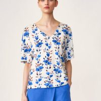 Lana natural wear Shirt mit V-Neck-Ausschnitt für Damen – Sani