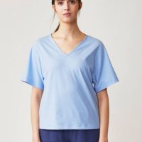 Lana natural wear Shirt mit V-Neck-Ausschnitt für Damen – Sani