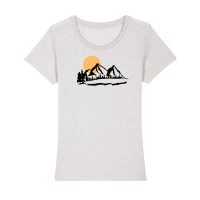 Spangeltangel T-Shirt „Bergluft“, Berge, Siebdruck, für Frauen, Berglandschaft, bedruckt
