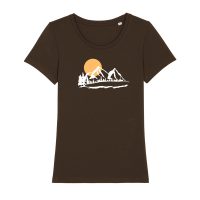 Spangeltangel T-Shirt „Bergluft“, Berge, Siebdruck, für Frauen, Berglandschaft, bedruckt