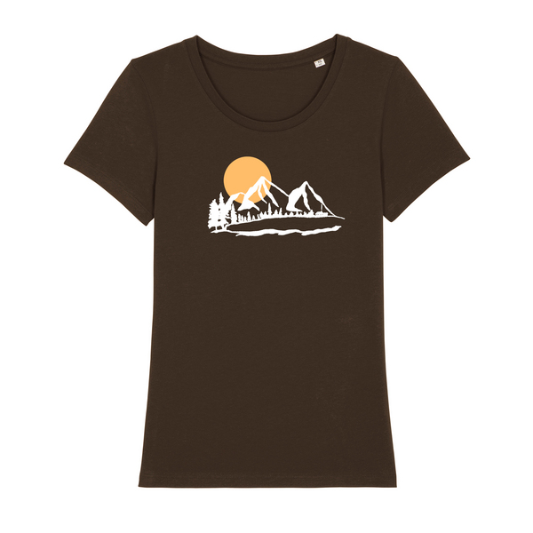 Spangeltangel T-Shirt Bergluft, Berge, Siebdruck, für Frauen,  Berglandschaft, bedruckt