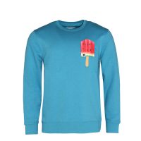 FÄDD Herren Sweatshirt Pullover Bio-Baumwolle „Leck mich BT“ Türkis Blau